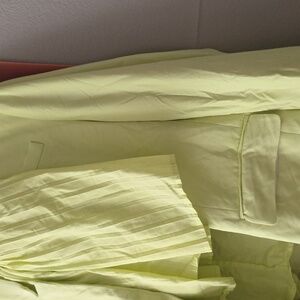 J CREW PALE KIWI Yellow/Green Cropped Blazer in Drapey Twill NWT